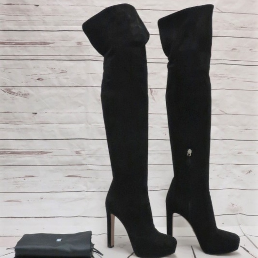 Prada Over the Knee Platform Boots - Picture 1 of 8
